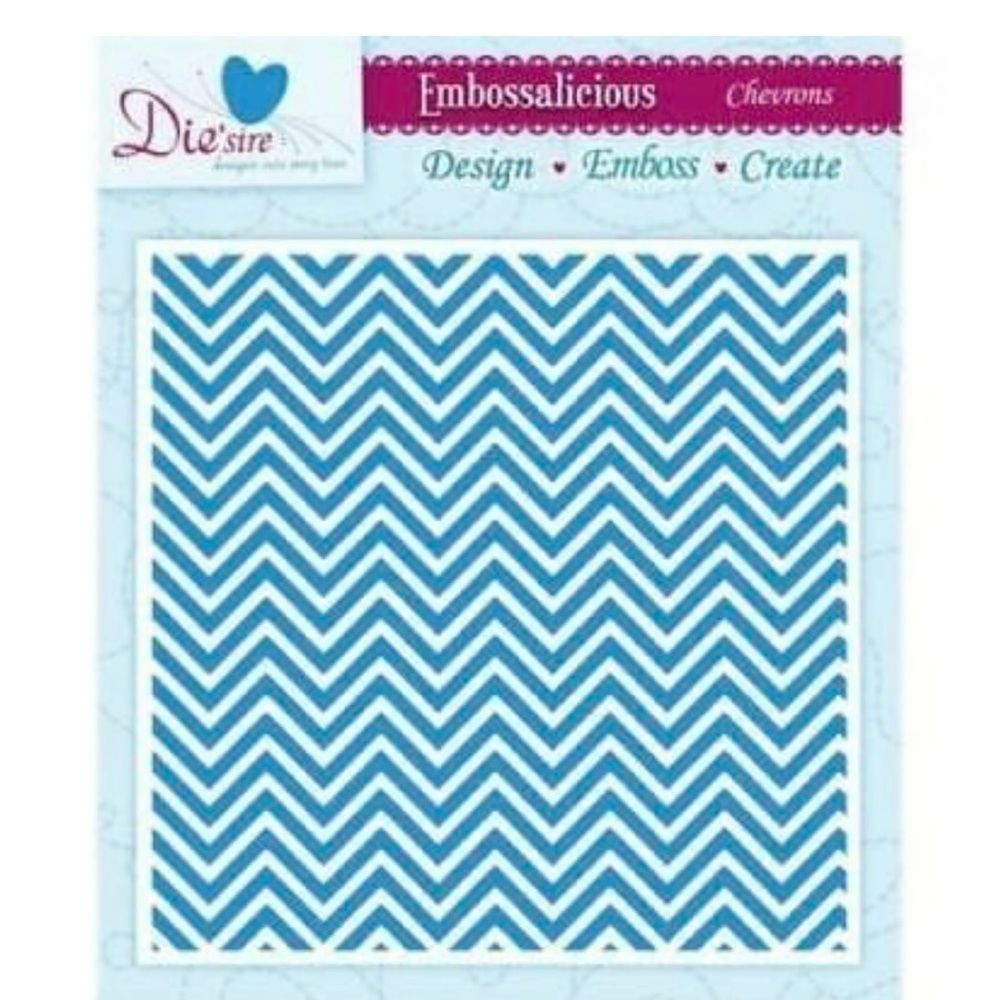 Crafter’s Companion embossalicious CHEVRON embossing folder 6x6"